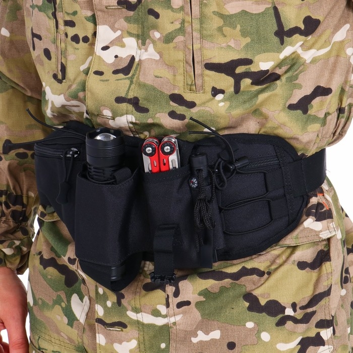 Сумка поясная Сумка поясная "Аdventure", с доп карманами, черная