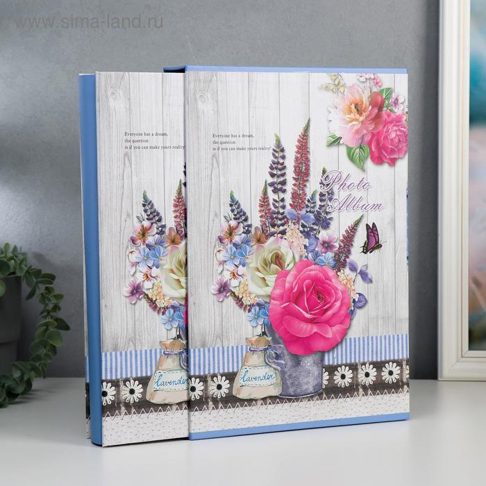 Фотоальбом на 300 фото 10х15 см Фотоальбом на 300 фото 10х15 см "Букет в лейке/ведёрке" в коробке МИКС 33,5х23х5,2 см