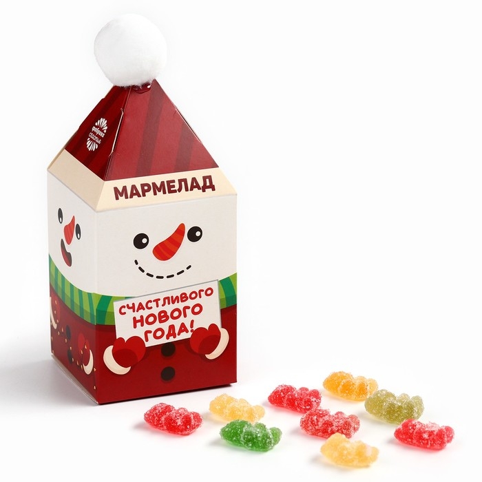Новый год! Мармелад в коробке «Пусть год будет мармеладным» в форме мишек,100 г Новый год! Мармелад в коробке «Пусть год будет мармеладным» в форме мишек,100 г