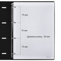 Тетрадь на кольцах А4 120л кл BRAUBERG VISTA, "Гранаты",обл иск кож, бл 70 г/м2