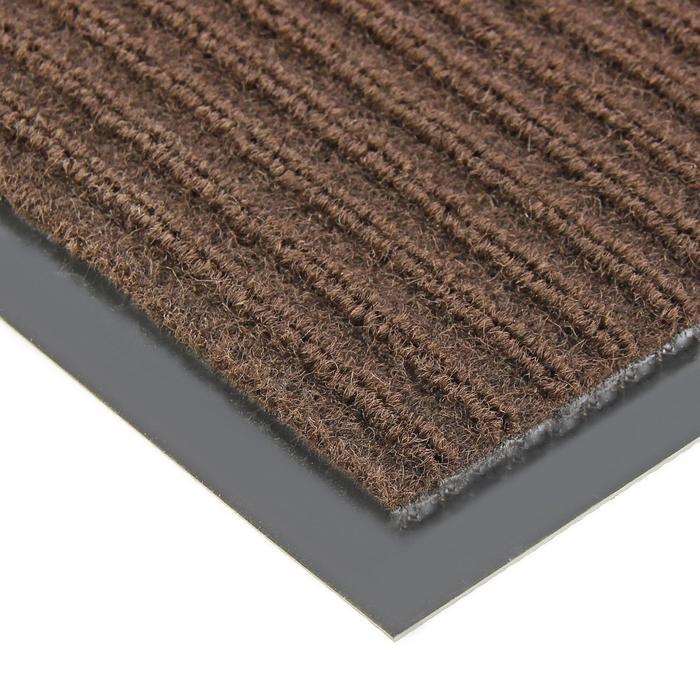 Коврик придверный влаговпитывающий, ребристый, «Стандарт», 80×120 см, цвет коричневый Коврик придверный влаговпитывающий, ребристый, «Стандарт», 80×120 см, цвет коричневый