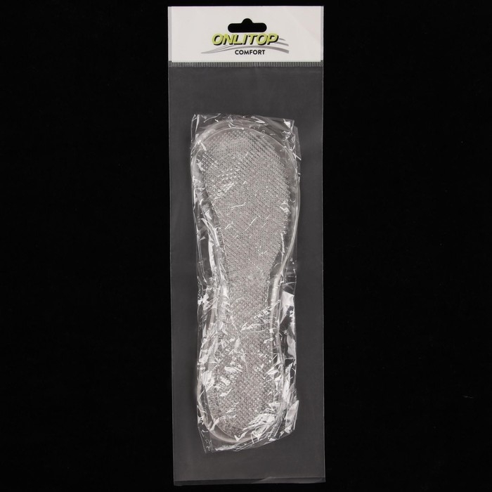 Полустельки для обуви, универсальные, массажные, силиконовые, 20,5 × 7 см, пара, цвет прозрачный Полустельки для обуви, универсальные, массажные, силиконовые, 20,5 × 7 см, пара, цвет прозрачный