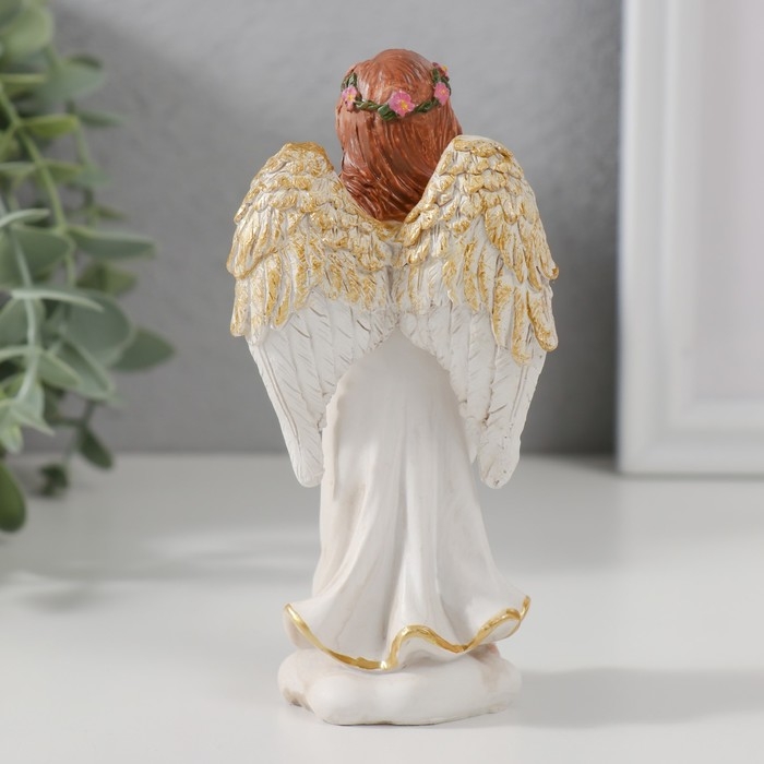 Сувенир полистоун Сувенир полистоун "Ангел-девушка с книгой поёт" 12,5х6,5х5,3 см