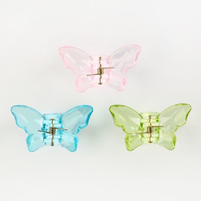 Краб для волос 3 шт. бабочки «Believe in yourself» 3 шт., 4.5 х 3 х 3 см Краб для волос 3 шт. бабочки «Believe in yourself» 3 шт., 4.5 х 3 х 3 см