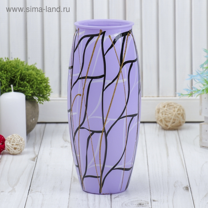 Ваза  Ваза "Блеф" роспись на крашеном стекле, d-7; 10х23 см