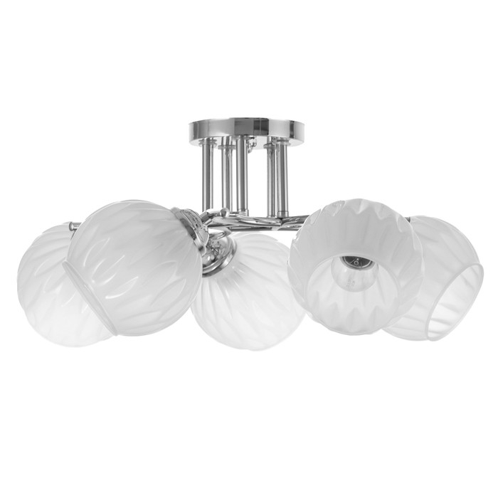 Люстра Люстра "Селена" 5х40Вт Е27 Хром 52х52х21см