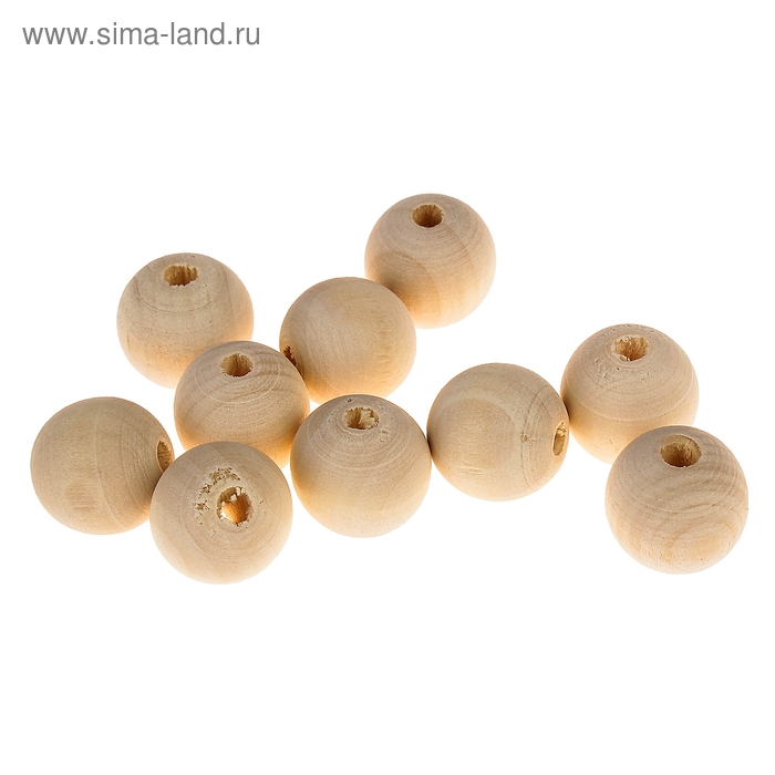Бусины деревянные d=18 мм (набор 10 шт) без покрытия Бусины деревянные d=18 мм (набор 10 шт) без покрытия