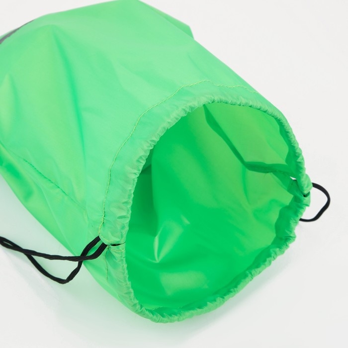 Мешок для обуви на шнурке, &laquo;ЗФТС&raquo;, светоотражающая полоса, цвет зелёный