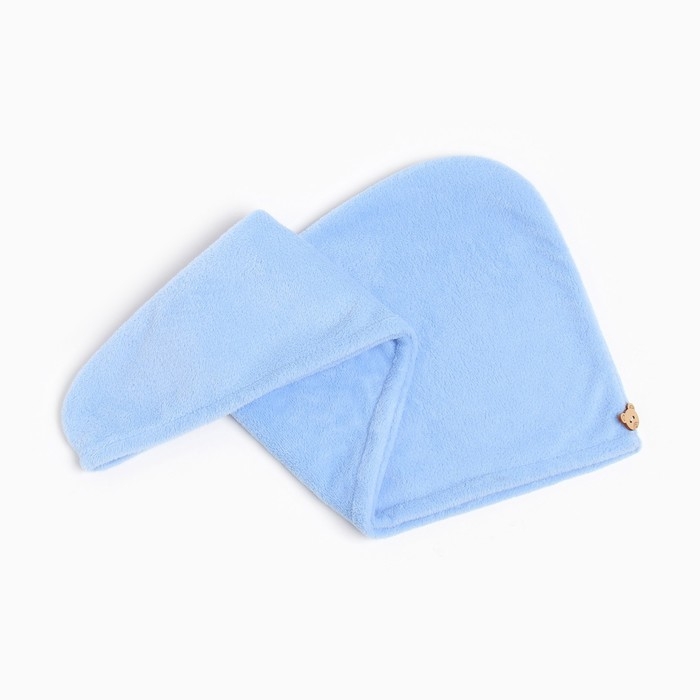 Полотенце-чалма для сушки волос Этель цвет голубой, 65*25 см, 100% п/э Полотенце-чалма для сушки волос Этель цвет голубой, 65*25 см, 100% п/э