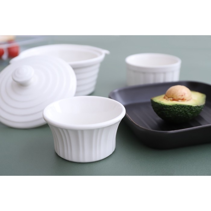 Рамекин из жаропрочной керамики Доляна «Маффин», 150 мл, d=8,7 см, цвет белый Рамекин из жаропрочной керамики Доляна «Маффин», 150 мл, d=8,7 см, цвет белый