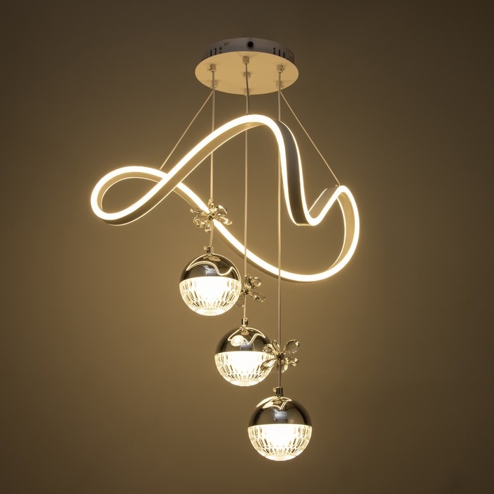 Светильник с ПДУ Светильник с ПДУ "Фиора" LED 140Вт 3000-6000К белый 49х49х15-115 см