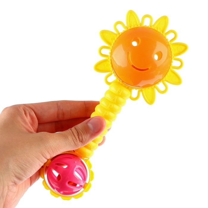 Погремушка «Солнышко», цвет МИКС, Крошка Я Погремушка «Солнышко», цвет МИКС, Крошка Я
