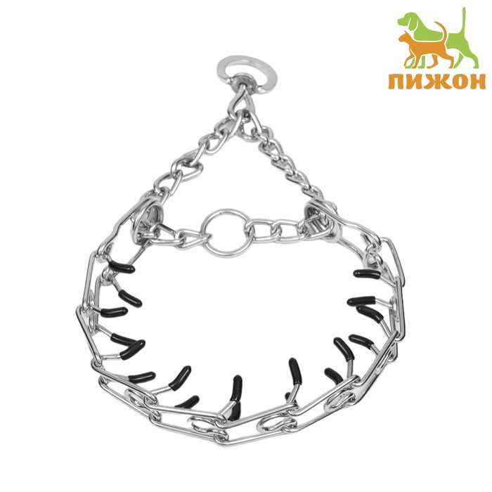 Ошейник - полуудавка строгий с защитными колпачками, 3,5 мм х 55 см Ошейник - полуудавка строгий с защитными колпачками, 3,5 мм х 55 см