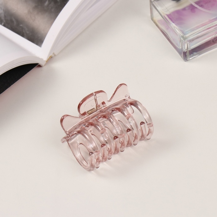 Краб для волос Краб для волос "Флориана" (набор 3 шт) крылья, 5,5 и 4 см, розовый