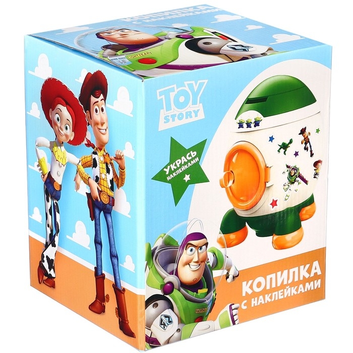 Копилка ракета с набором наклеек, 22,5 см х 18,5 см х 17,5 см,  Копилка ракета с набором наклеек, 22,5 см х 18,5 см х 17,5 см, "Игрушки", История игрушек