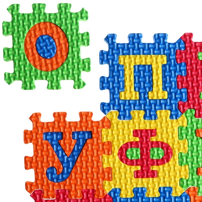 Игровой коврик-пазл, Синий трактор Игровой коврик-пазл, Синий трактор