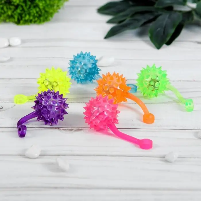 Мяч «Ёжик», световой, 4,5 см, цвета МИКС Мяч «Ёжик», световой, 4,5 см, цвета МИКС