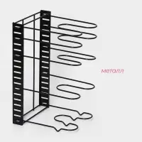 Подставка для сковородок Доляна, 25&times;22&times;38 см, чёрная