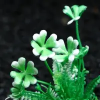 Растение искусственное для аквариума, 3&times;9 см, зелёное