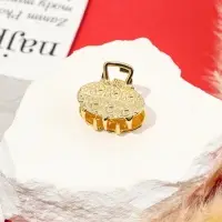 Крабики для волос QF &laquo;Либерти&raquo;, набор 2 шт., геометрия овал, 2.5 см, золотистый