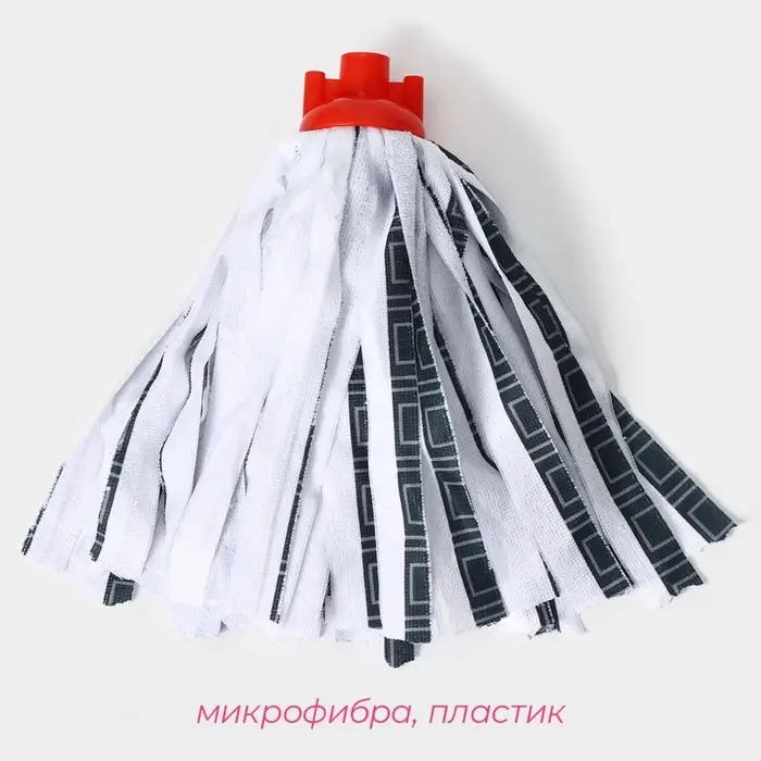 Насадка для швабры ленточная Доляна &laquo;Полоски&raquo;, микрофибра, 30&times;8&times;8 см, МИКС