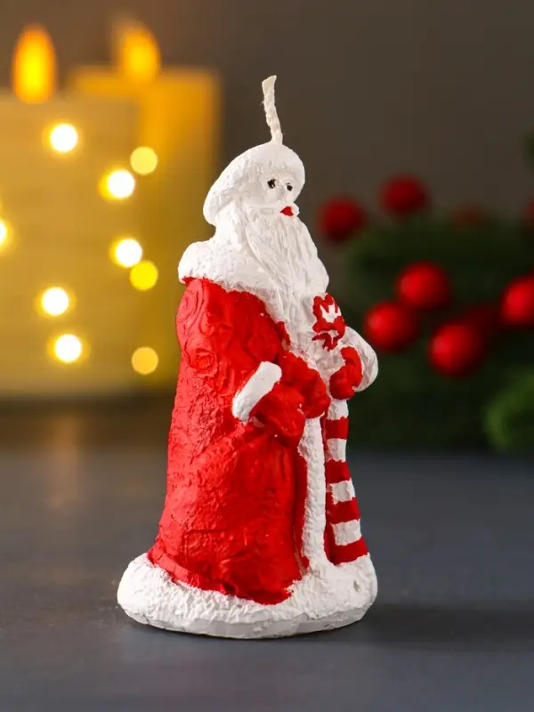 Свеча  Свеча "Дед Мороз" 45*88, красный