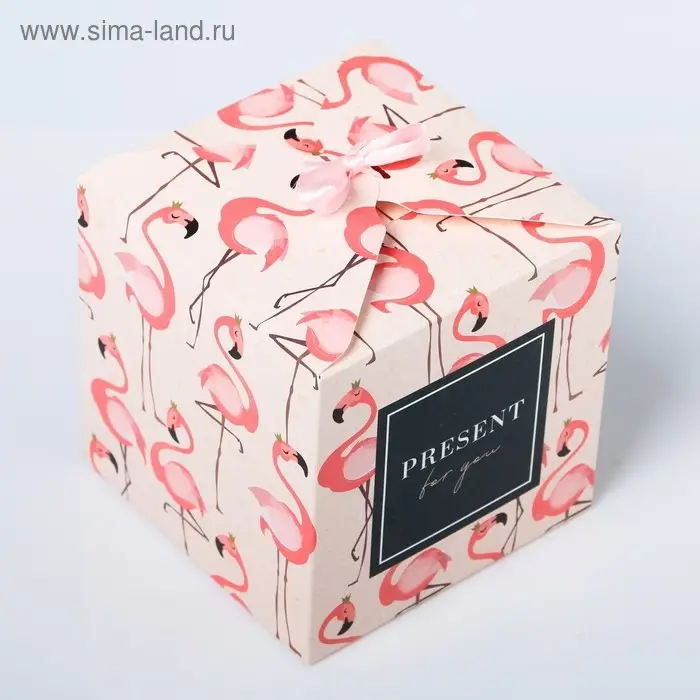 Коробка подарочная складная, упаковка, Present for you, 12 х 12 х 12 см Коробка подарочная складная, упаковка, Present for you, 12 х 12 х 12 см