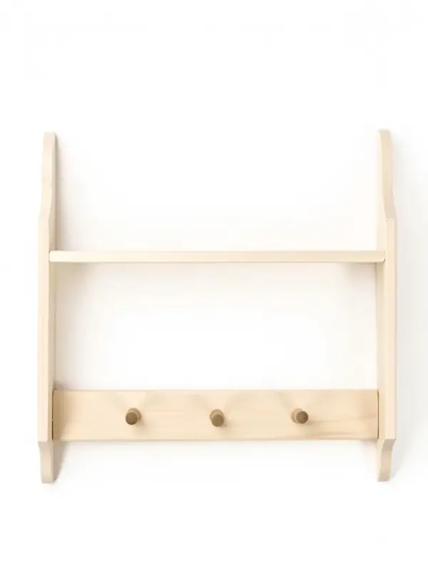 Полка - вешалка "ЛАДЬЯ" 3 крючка 48х48х7 см