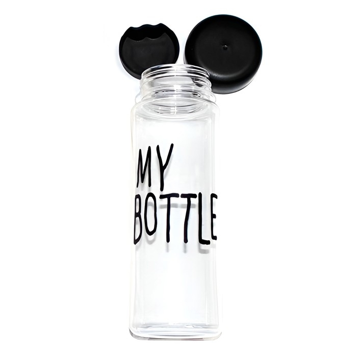 Бутылка для воды My bottle, 500 мл, 19.5 х 6.5 см, чёрная Бутылка для воды My bottle, 500 мл, 19.5 х 6.5 см, чёрная