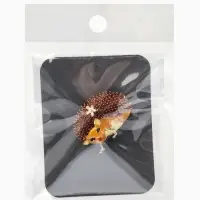 Брошь &laquo;Ежик&raquo; с цветами, цвет коричнево-оранжевый в золоте