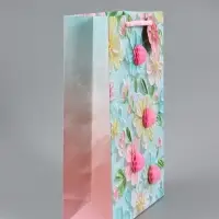 Пакет ламинированный &laquo;Цветы&raquo;, 28.3&times;10.4&times;39 см