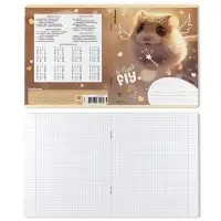 Тетрадь 12 листов в клетку ErichKrause Fluffy, 60 г/м&sup2;, обложка мелованный картон, МИКС