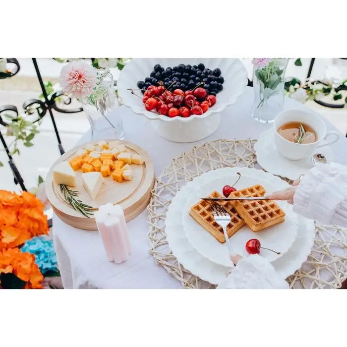 Тарелка Magistro &laquo;Цветок&raquo;, d=25 см, фарфор, белая