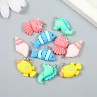 Декор для творчества пластик "Подводный мир с петелькой" МИКС 0,7х1,4х2,1 см