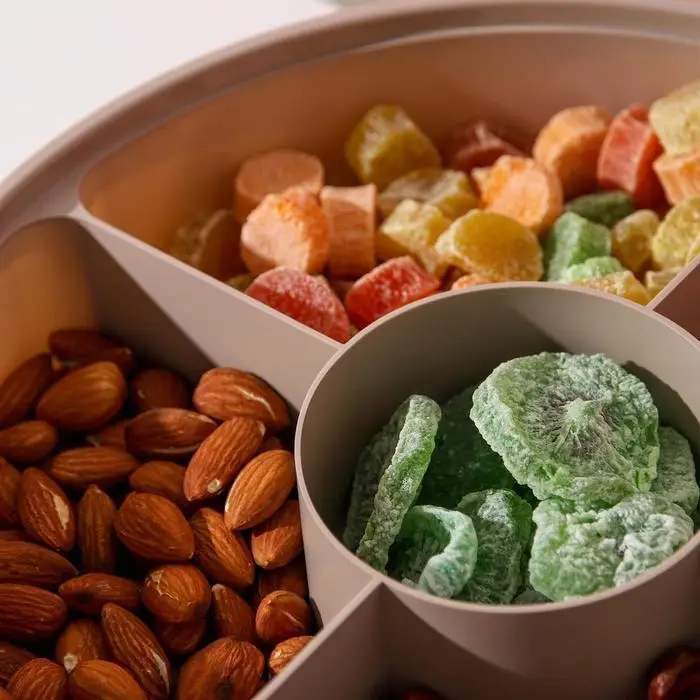 Менажница с крышкой IDEA, 5 секций, пластик, бежевый