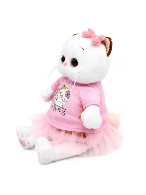 Мягкая игрушка &laquo;Кошечка Ли-Ли&raquo; в футболке с принтом &laquo;Просто прелесть&raquo;, 18 см