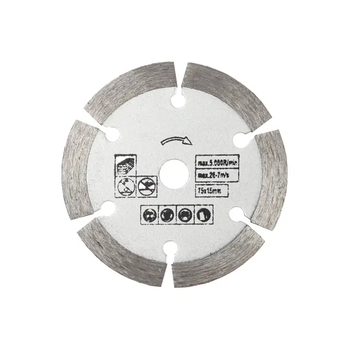 Диск алмазный ТУНДРА, сегментный, сухой рез, 75&times;10 мм