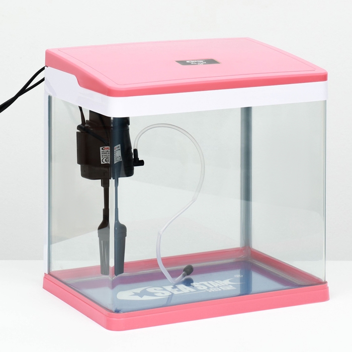 Аквариум SeaStar HX-318F в комплекте: LED-лампа 7 режимов, фильтр, 18 л, красный Аквариум SeaStar HX-318F в комплекте: LED-лампа 7 режимов, фильтр, 18 л, красный