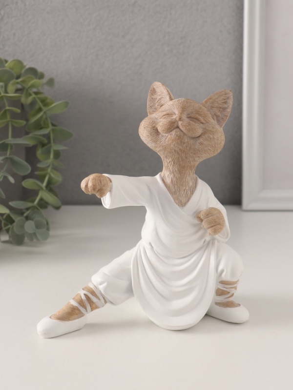 Сувенир полистоун Сувенир полистоун "Кот каратист" 14х7,5х15 см