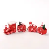 Новогодний набор "Новогодняя банда на поезде" красный 20х2,7х4,5 см
