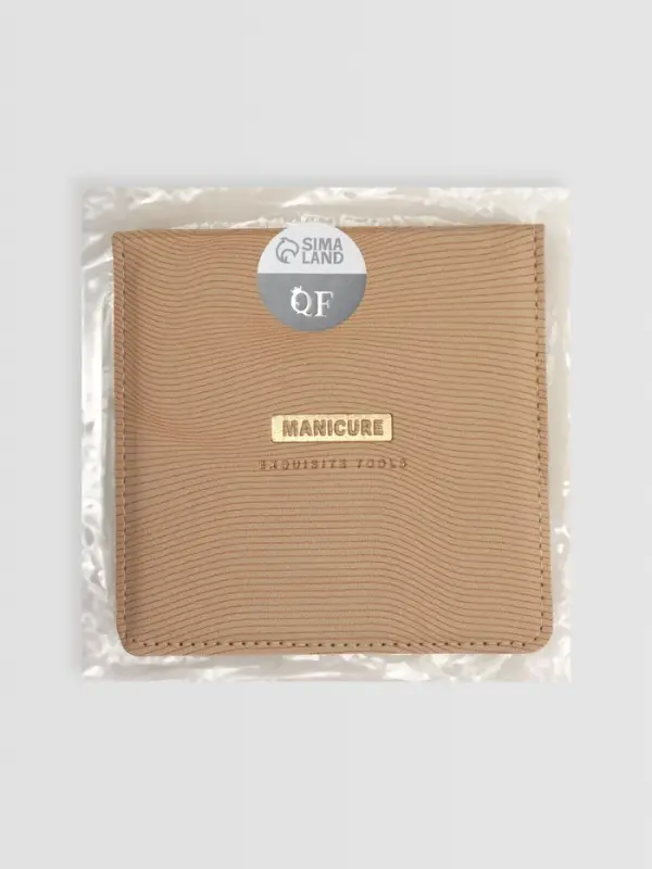 Набор маникюрный, 6 предметов, в футляре, бежевый, персиковый