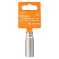 Головка торцевая 1/4"DR шестигранная 12мм, L=50мм пласт.подвес