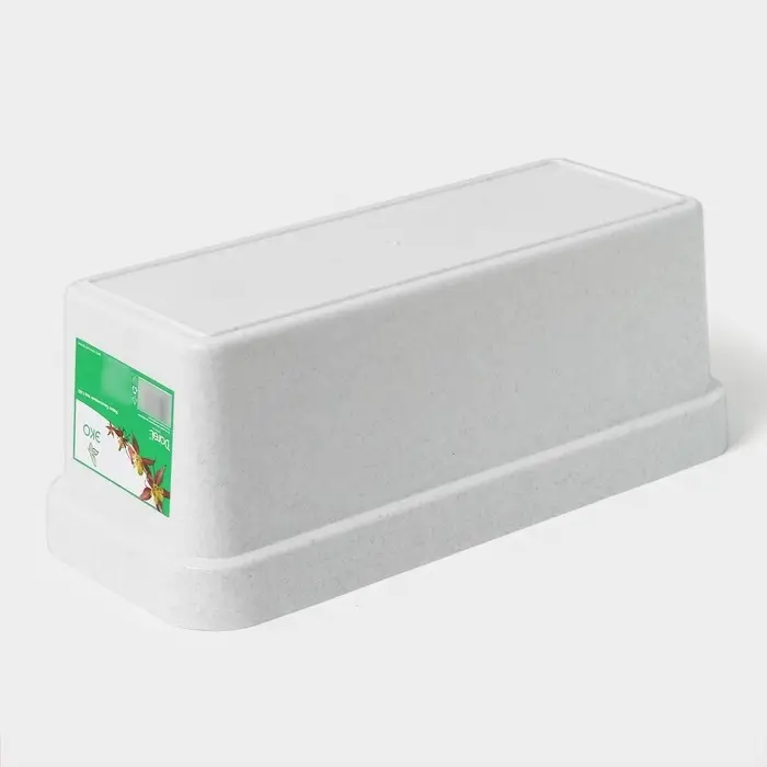 Ящик балконный для цветов &laquo;Эко&raquo;, 8 л, 40&times;17&times;16 см, пластиковый, цвет светлый гранит