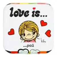 Конфеты освежающие Love is, в форме сердца, со вкусом мяты, 20 г