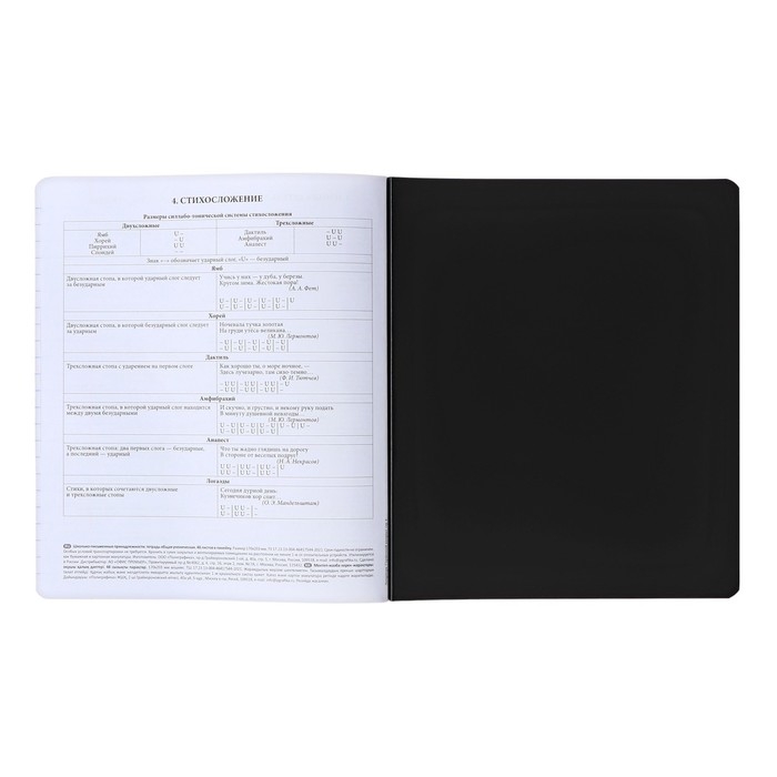 Тетрадь предметная ЛИТЕРАТУРА, 48 листов в линейку, ErichKrause "Зри в корень", пластиковая обложка, шелкография, блок офсет 100% белизна, инфо-блок