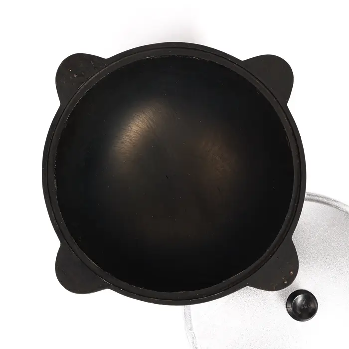 Казан, 10 л, круглое дно, алюминиевая крышка, чугун