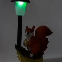 Садовая фигура - фонарь из полистоуна &laquo;Белка с орешком&raquo;, 24&times;16&times;24 см