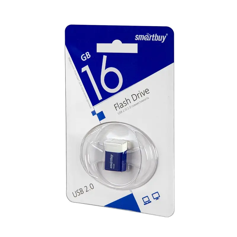 USB накопитель 16 GB Smart Buy LARA Blue