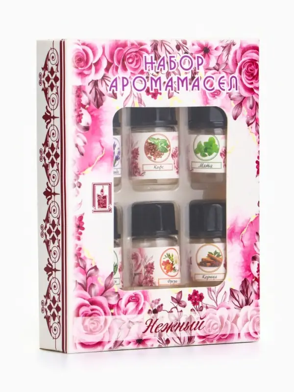 Набор эфирных масел &laquo;Нежный&raquo;, 6 штук по 3 мл, Богатство Аромата