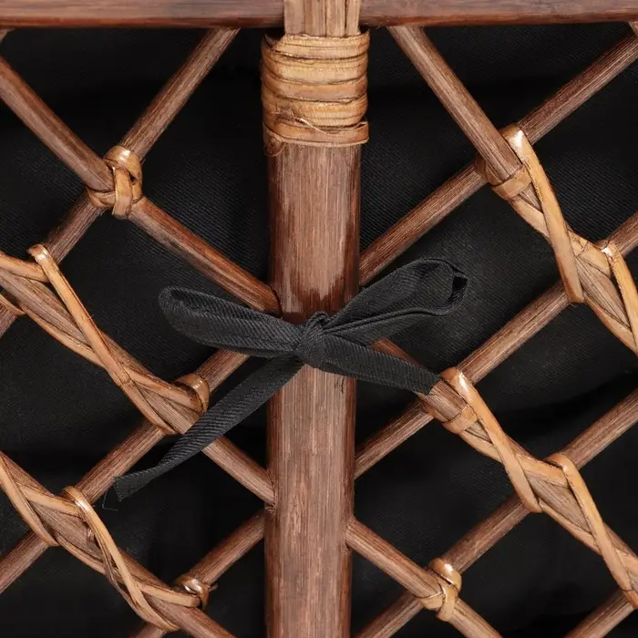 Набор садовой мебели "Bagama": 2 кресла, 1 диван, 1 стол, ротанг тёмный, подушки чёрные